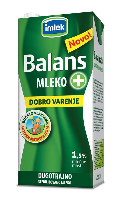 Balans + dugotrajno mleko obogaćeno vlaknima