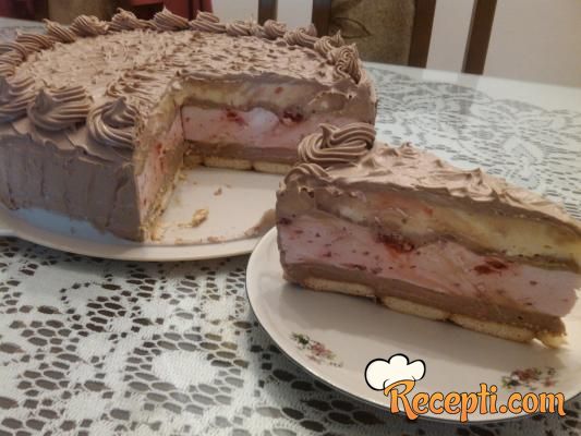 Krem torta sa malinama