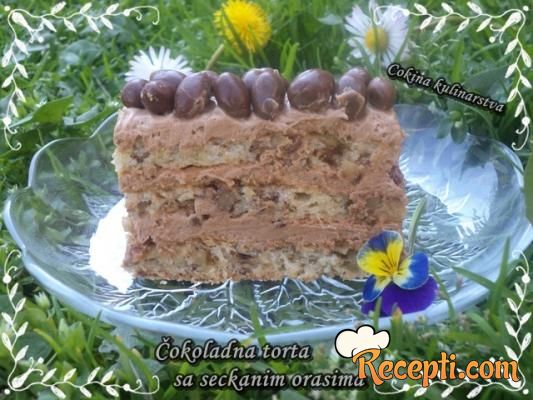 Čokoladna torta sa seckanim orasima