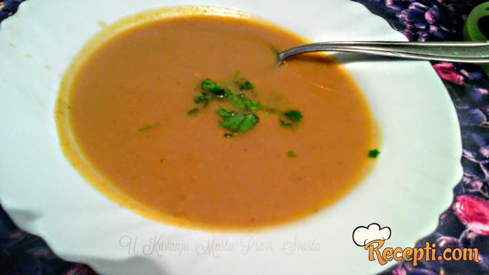 Krem čorba sa bundevom i batatom & Cream soup with pumpkins and sweetpotato