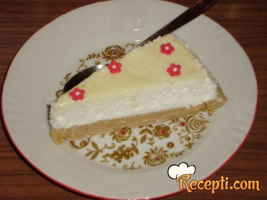 Cheesecake sa kokosom i belom čokoladom