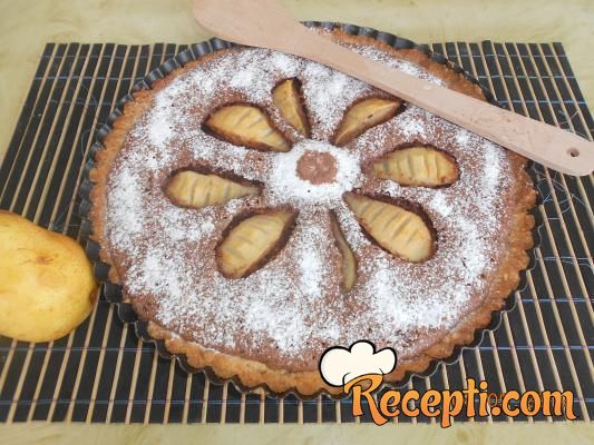 Čokoladni tart sa kruškama