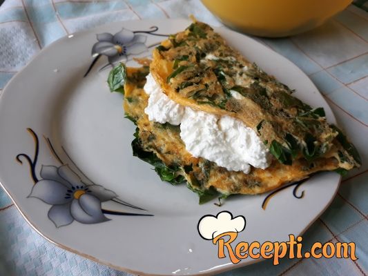 Omlet od spanaća i sira