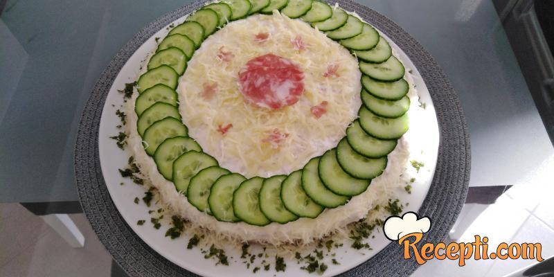 Slana torta sa pečenim paprikama